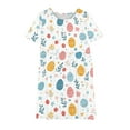 thumbnail image 4 of Girls Easter A Line Dress Easter Cute Eggs Graphic Short Sleeve Stretchy Dress Loose Round Neck Dance Dress For Kids Multicolor 4-5 Years, 4 of 4
