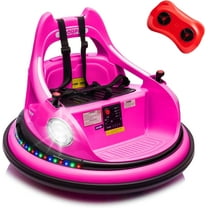 12V Bumper Car for Kids, Bumper Car for Toddlers W/Remote Control, Electric Ride On Car with LED Lights & 360 Degree Spin, Bluetooth, Anti-Collision Padding 5-Point Safety Belt