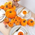 thumbnail image 1 of ¡Última Oportunidad de Ahorro!, Paquete de 7 pequeñas calabazas artificiales realistas de cucurbitáceas para cultivo de otoño, para el jardín del hogar, decoración de Acción de Gracias o Halloween, 1 of 9