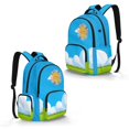 thumbnail image 2 of Tutolipy Sunshine Cloud Print Travel Daypacks for Girls Teens, High School College Lightweight School Bag for Camping Weekend Camping, 2 of 8