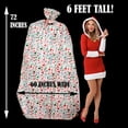 thumbnail image 5 of Fifth Ave Kraft Jumbo Gift Bag for Giant Gifts & Bikes 60" x 72" Snowflakes & Jingle Bells Christmas Prints, Heavy Duty (2 Pack), 5 of 7