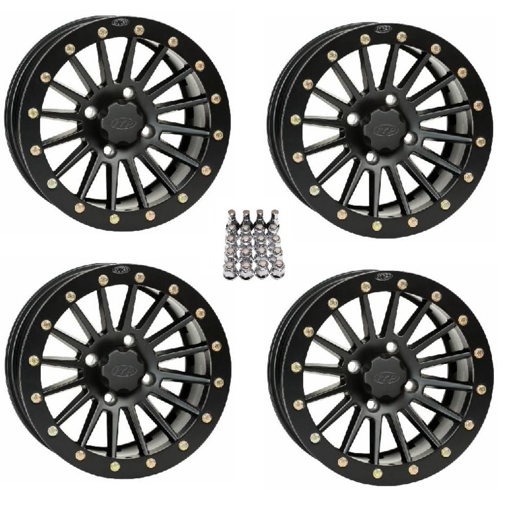 ITP SD Dual Beadlock ATV Wheels/Rims Matte Black 14" Arctic Cat TBX TRV