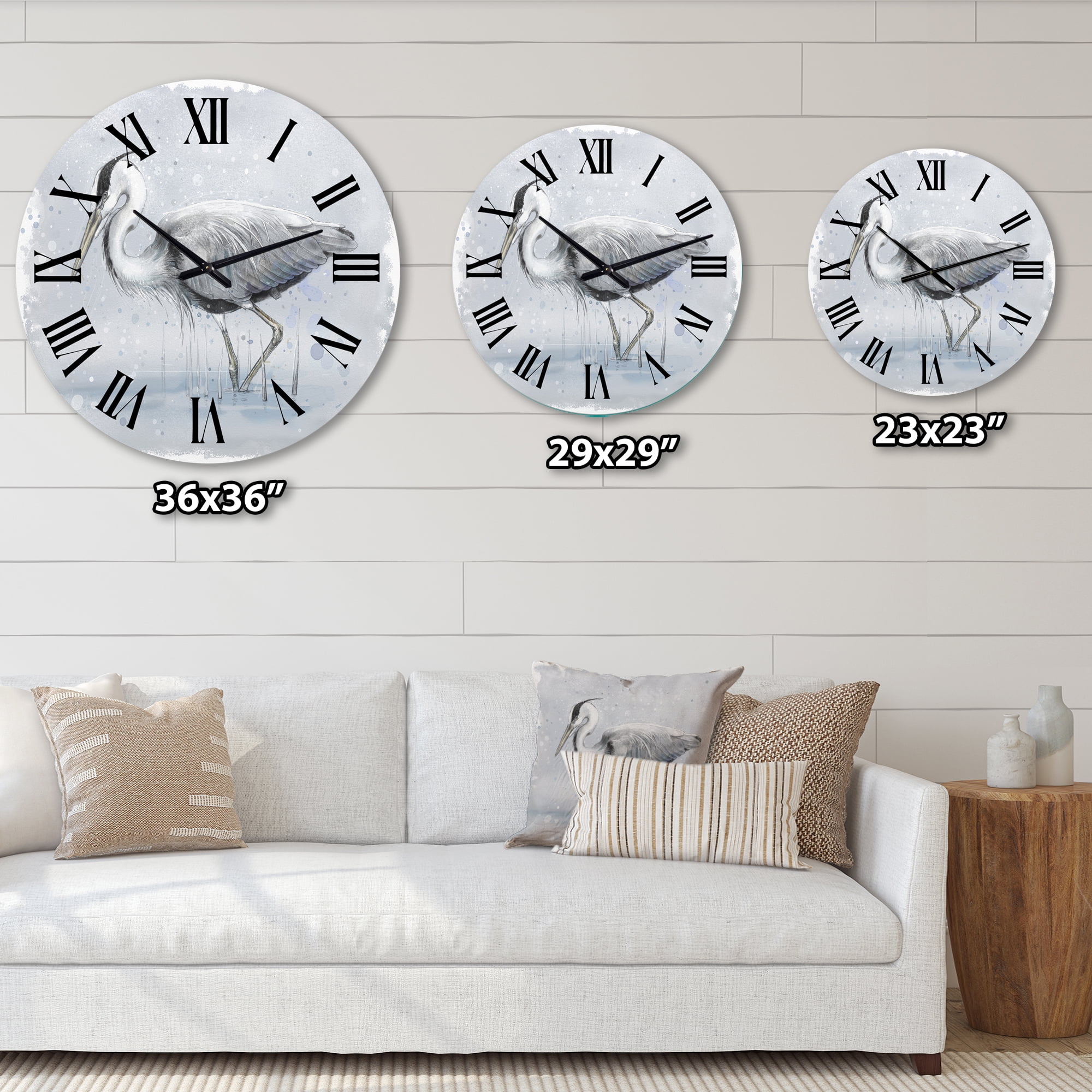Designart 1 in Farmhouse Wall Clock
