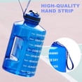 thumbnail image 4 of 1 Gallon Motivational  Water Bottle with Time Marker,  128oz Leak Proof Jug, Black, Plastic, 128 ounces, Fitness, , Outdoor Activities, 4 of 6