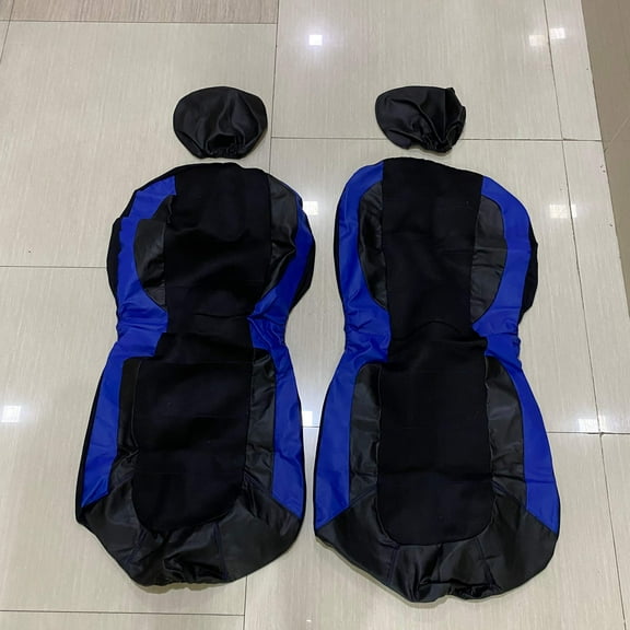 Torexus Fitted seat covers for vehicles,Leather Car Seat Covers Front Seats Only, with Air Mesh Front Seat Covers Breathable, Cool Automotive Seat Cover 2 Pack, Universal Fit Most Cars (Black & Blue)