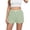 Mint Green, variant on Women Casual Checkered Shorts Elastic High Waisted Loose Shorts Vacation Beach Clothes Purple