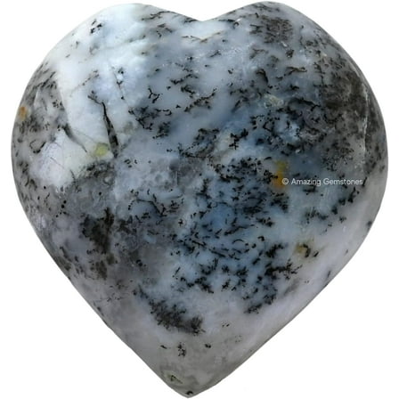 Dendrite Opal Crystal Heart