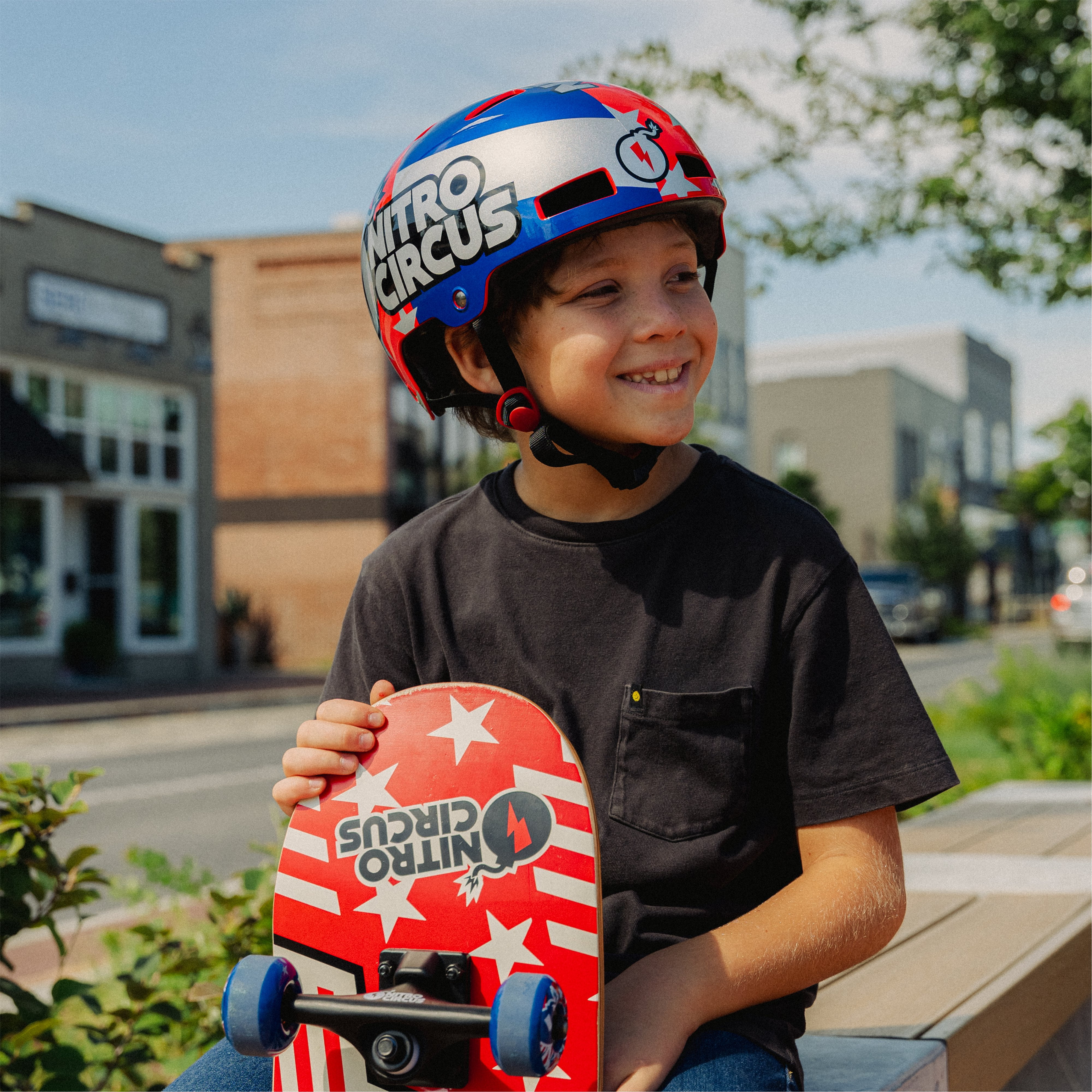 Hyper Bicycles Nitro Circus Helmet, Children Ages 8+, Blue/Silver
