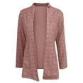 thumbnail image 4 of felwors Women’s Open Front Herringbone Blazer-Business Casual Long Sleeve Work Jacket with Full Lining and Padded Shoulders Pink, XXL, 4 of 6