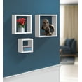 thumbnail image 3 of 3-Piece Wall Decor Floating Shelves, Cube Shaped Hanging Wall Shelves for Home, 3 of 10