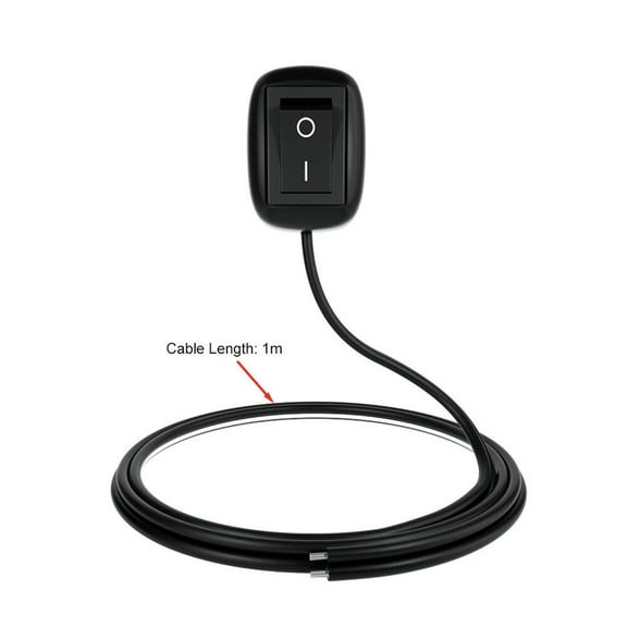 CENL 12v Car Modified Sticky Switch With Wire Self-locking Boat-shaped Punch-free Mini Rocker Switch 60cm Car Switch Paste Type Toggl