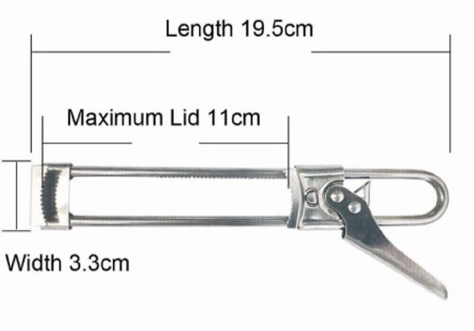 Stainless Steel Can Opener Multifunctional Adjustable Jar Lid Gripper Tool