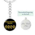 thumbnail image 2 of Parson Russell Terrier Mama Circle Keychain Stainless Steel or 18k Gold Dog Mom Pendant, 2 of 12