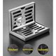 thumbnail image 2 of Easy Installation,Outdoor Floor Drain,Shower Drain,Water Runs Off Edge,Floor Drain,Stainless Steel Floor Drain,Floor Drain,Silver-107.7cm/3.93in, 2 of 5