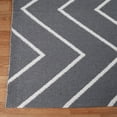 thumbnail image 3 of Chevron Zig-Zag Indoor/ Outdoor Area Rug, 3'5" x 5'5", Grey, 3 of 9