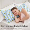 thumbnail image 5 of Cute Lemon Floral Body Pillow Cover 20 x 60 Inch Decorative Pillow Cover Farmhouse Blue White Striped Lumbar Pillowcase Seasonal Rectangle Cushion Case for Couch Sofa Bed Living Room, 5 of 9