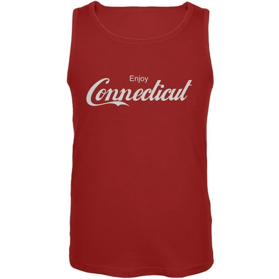 Enjoy Connecticut Red Adult Tank Top - X-Large