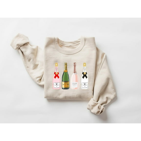 Velto Champagne Champagne Problems Sweatshirt Champagne Lover Gift Champagne Bottles Sweatshirt Cheers Sweater Bachelorette Party Pullover,