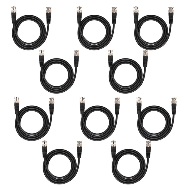 10pcs 10Pcs Coaxial Cable, BNC Coaxial Cable, Video Applications For Studio Camera Conference Room Presentation Home Theater