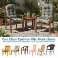 thumbnail image 4 of GKXLH Outdoor Adirondack Chair Cushions, Water Resistant Patio Rocking Chair Cushion, Non-Slip High Back Patio Pads with Ties (43" x 19" x 3", Flowers, 1 Pack), 4 of 12