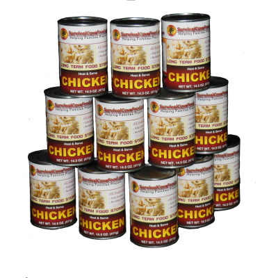 Survival Cave Canned Chicken Food 12 cans/108