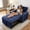 Blue, variant on BSHTI 37.2" Convertible Pull-Out Sleeper Chair – with 3 Adjustable Angles, Velvet Upholstery, Side Pocket Storage, Solid Wood Frame,Dark Gray