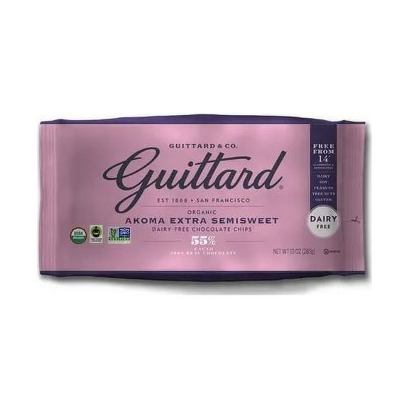 Guittard Organic Akoma Extra Semisweet Chocolate Chips, 10 Oz - PACK OF 4