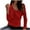 Red, variant on IROINNID Womens Sweater V-Neck Pullover Sweater Solid Color Comfy Short Length Long Sleeve Sweater Tops
