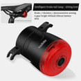 thumbnail image 3 of LEADBIKE LD75 Bicycle Rear Light USB Rechargeable Bike Safety Warning Smart Sensor Brake Tail Light, 3 of 5