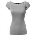 thumbnail image 1 of FashionOutfit Women's Basic Ribbed Off The Shoulder Top, 1 of 3