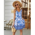 thumbnail image 3 of EKOUAER Women' Nightgown Sleeveless Nightshirt V Neck Chemise Soft Night Dress Sleepwear with Pockets, 3 of 6