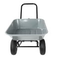thumbnail image 3 of Dual Wheel Wheelbarrow Heavy Duty Garden Cart with 2 10-Inch Pneumatic Tires for Lawn Yard Farm Work Outdoor Utility Use Gray, 3 of 9
