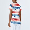 thumbnail image 2 of HAVUITYY Fashion Independence Day Printed Scrub Tops for Women, Plus Size V-Neck Nurse Tops with Pockets, Lightweight Stretch Working Uniform Nursing Top, 2 of 5