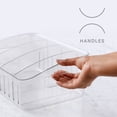 thumbnail image 3 of YouCopia FreezeUp Freezer Bin 12", Clear Fridge Storage Organizer with Adjustable Dividers and Handles, 3 of 5