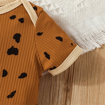 

TOWED22 Summer Outfits For Toddler Girls Toddler Kid Baby Girls Summer Outfits Sleeveless Tank Top T-Shirt Leopard Belt Shorts 2Pcs Clothes Set Brown