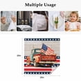 thumbnail image 5 of Vintage Truck American Flag Cloth Napkins, Blue Star 4th of July Washable and Reusable Dinner Napkins Set of 4, Table Napkin for Kitchen Party Birthday Wedding Hotel Housewarming 20"x20", 5 of 9