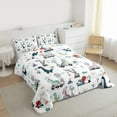 thumbnail image 3 of jejeloiu Kawaii Dinosaur Dino Queen Comforter Set,Equipment Vehicle Excavator Crane Bedding Sets,Multicolor Dino Balloon Bedding Comforter Set For Boys,Luxury Bedroom Decor Reversible,3-Piece, 3 of 8