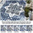 thumbnail image 4 of Tzou Area Rug 2x3 Vintage Retro Rug Indoor Door Mat Non Slip Carpet for Bathroom Entryway Bedroom, Navy Blue, 4 of 8