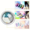 thumbnail image 3 of PrettyDiva Chrome Nail Powder - 3 in 1 Solid Holographic Nail Powders, Mermaid Iridescent Chrome Nail Powders, Chameleon Powder Ombre Nail Pigment Mirror Finish Powder ALT2, 3 of 3