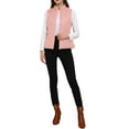 thumbnail image 2 of INSPIRE CHIC Women's Outerwear Vests Stand Collar Padded Gilet Zip Vest L Dusty Rose, 2 of 6