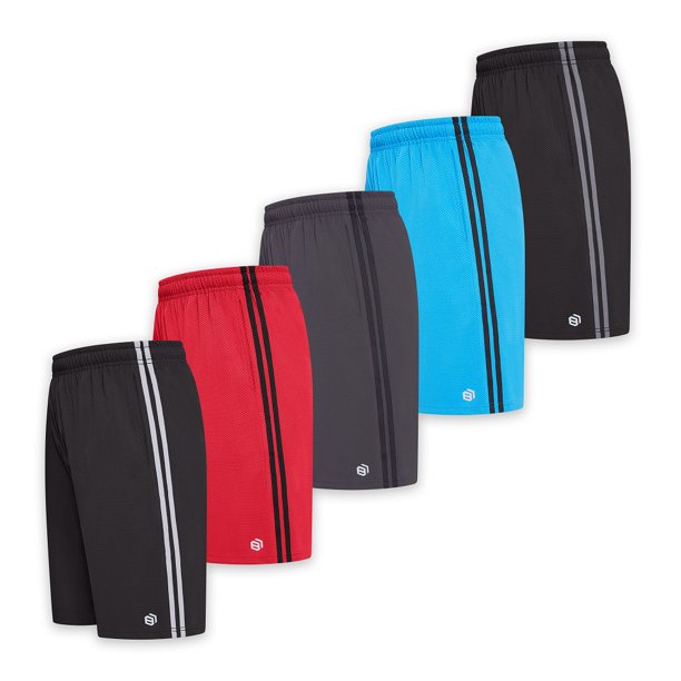 Men’s Active Athletic Performance Shorts 5Pack Basketball Shorts