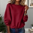 thumbnail image 2 of Hurxie Oversized Sweatshirt for Women Spring Long Sleeve Crewneck Fleece Loose Casual Pullover Tops Fashion Clothing, 2 of 7