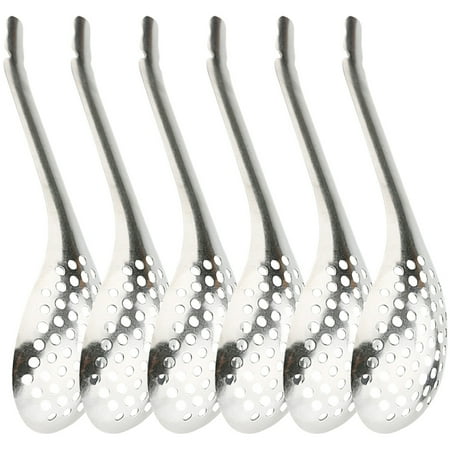 

FRCOLOR 6Pcs Stainless Steel Caviar Spoons Cooking Gadgets Small Slotted Spoons