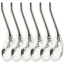 OFFIGAM 6-Piece Stainless Steel Spherification Spoons Set Small Slotted Kitchen Tools for Molecular Gastronomy