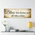 thumbnail image 7 of Scripture Walls Bless This Home Luke 10:5 Gold Bible Verse Canvas Christian Wall Art Ready to Hang Unframed, 7 of 7