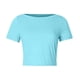thumbnail image 5 of Conjuntos de otoño para mujer,Camiseta de manga corta con cuello en V para mujer, blusa informal de poliéster, suave y ligera para uso diario, sopatenor, 5 of 8