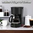 thumbnail image 6 of Aiwa 6-Cup Compact Coffee Maker Machine with 22-oz Carafe Coffee Pot and Reusable Filter, Black, 6 of 9