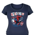 thumbnail image 3 of Marvel Spider-Man - Punk Poster Style - Maternity Scoop Neck Graphic T-Shirt, 3 of 5