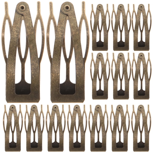 OULII 24Ud Clips Decorativos Metálicos Cafés Para Compacto Y Estilos Variados