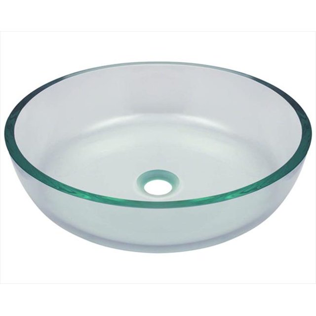 Polaris 625 Évier de Salle de Bains en Verre Transparent